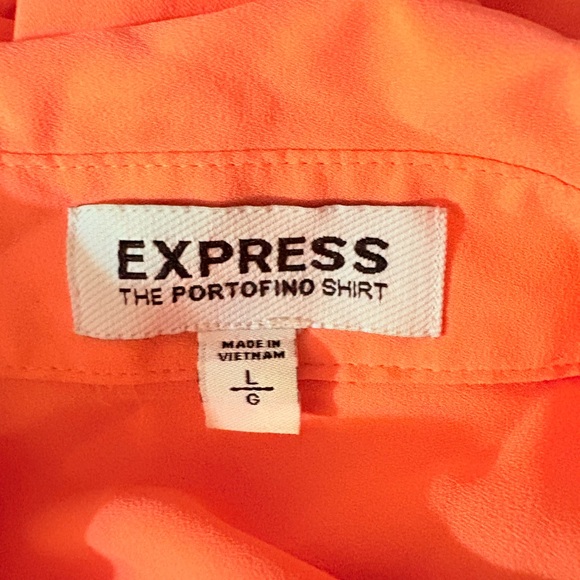 Women's Coral Button-Up Blouse - Picture 9 of 10